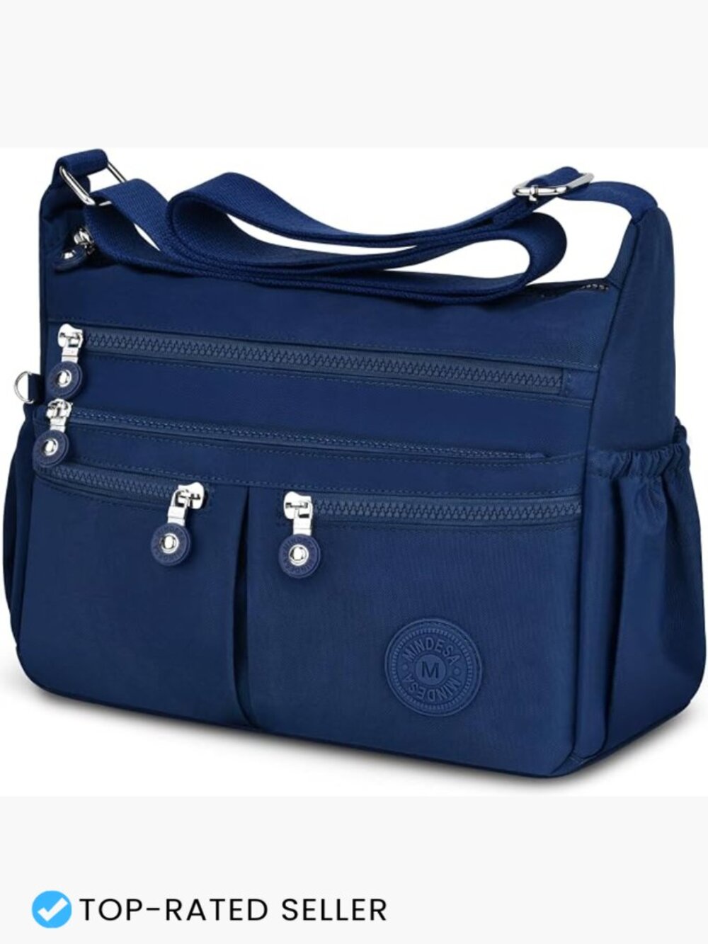 Nylon Crossbody Bag Lightweight Multi Pocket Travel Purse Shoulder Handbag